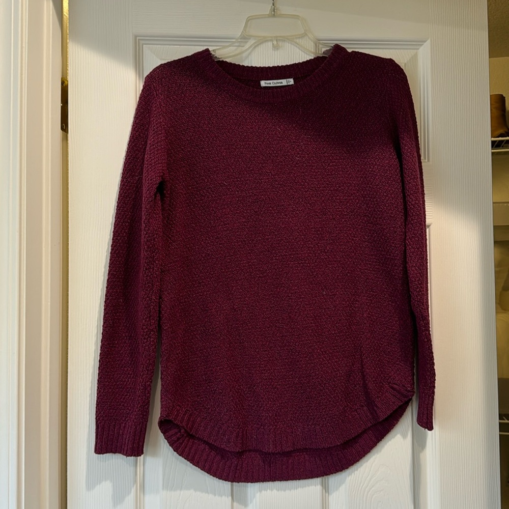 Pink clover sweater